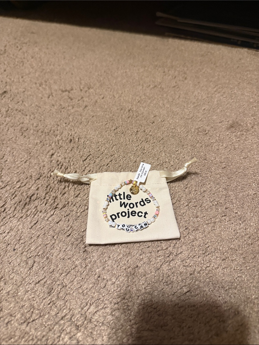 Little words project “you can “Beaded Bracelet - Pastel Multicolor